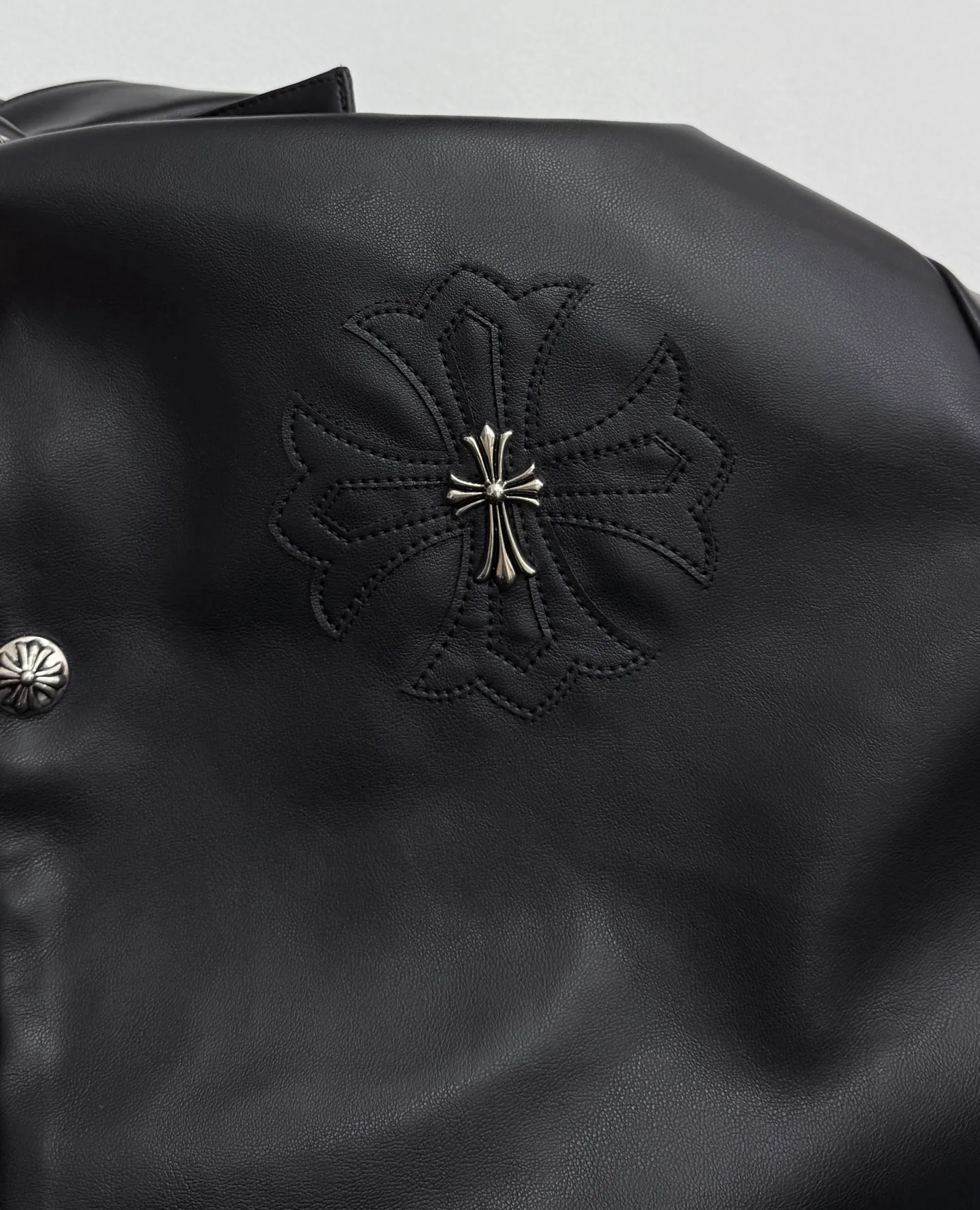 P580 Chrome Hearts Chrome Hearts Cross Leather Jacket S/M/L/XL